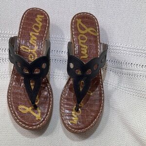 Sam Edelman Black and Brown Sandals